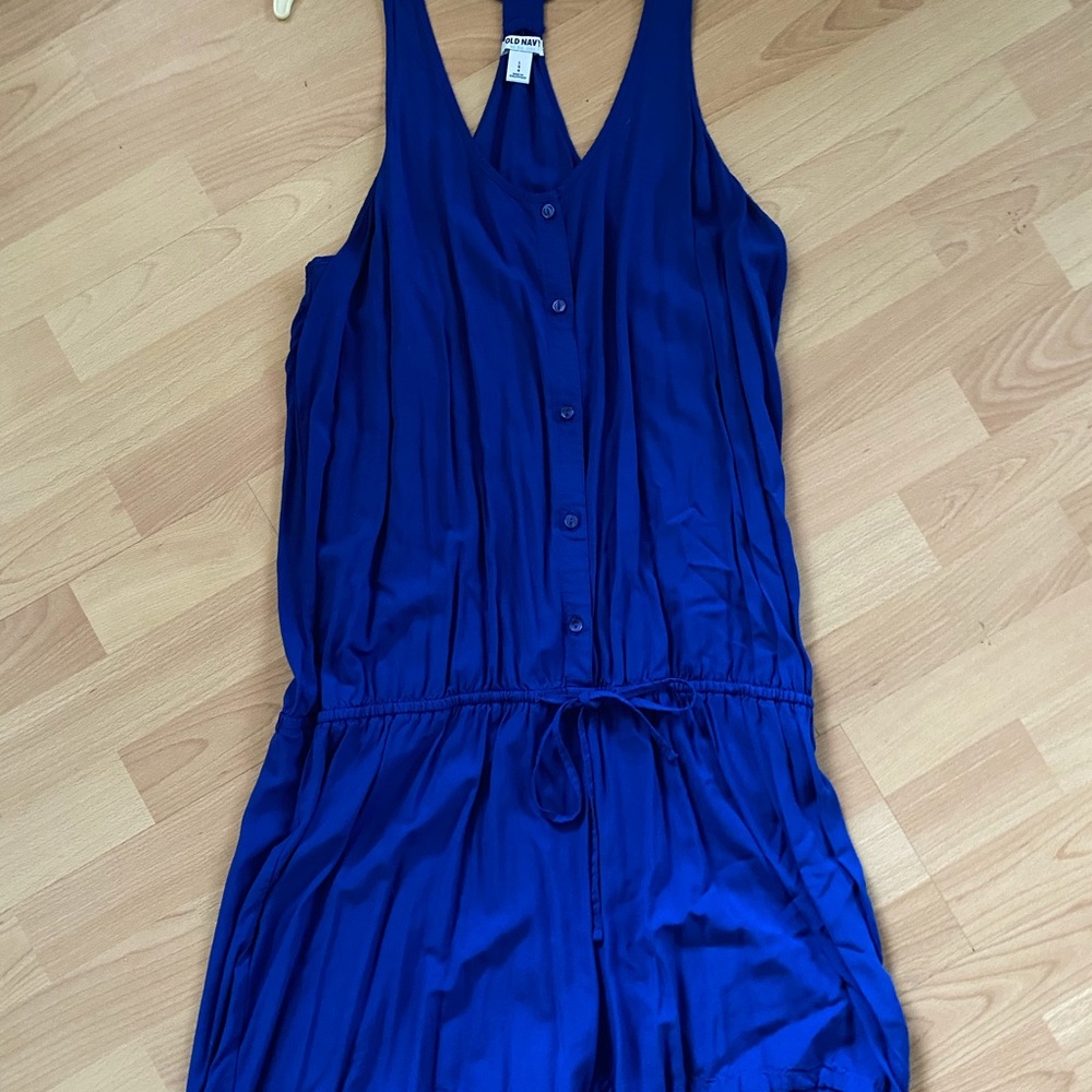 Old Navy blue one piece shorts romper Large